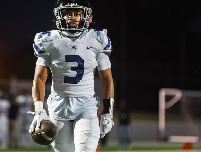 Trey Wilson is all business on the football field.